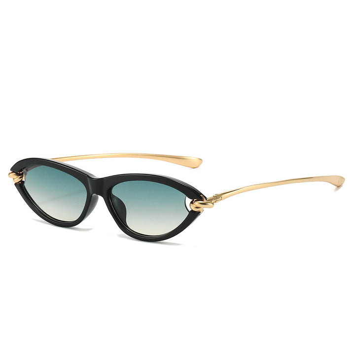 Chic Cat-Eye Sunglasses with Gold Accents Kalsten