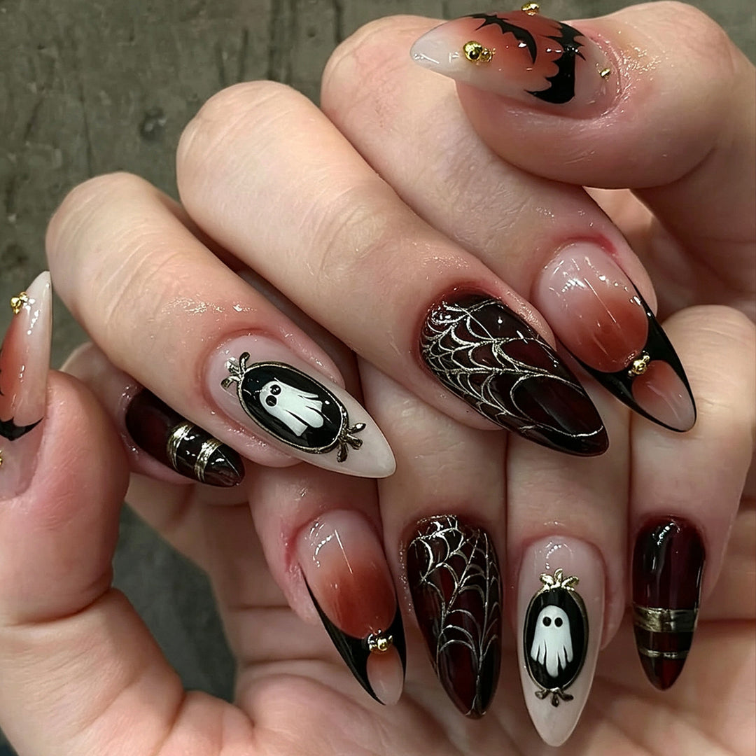 Halloween Artificial Nail Set with Creepy Designs Kalsten