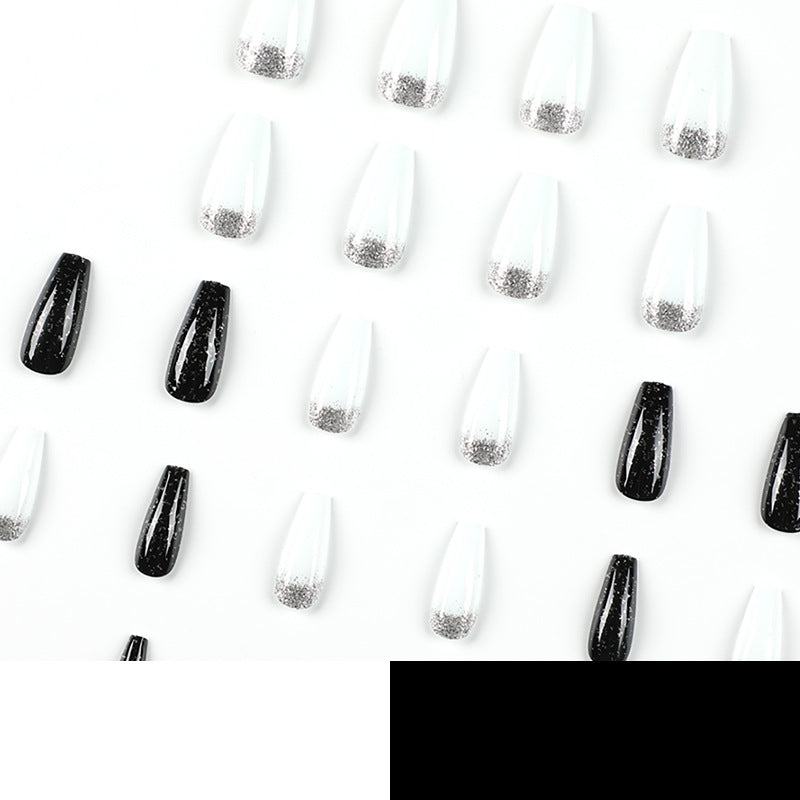 Glamorous artificial nails with glitter and ombre effect Kalsten