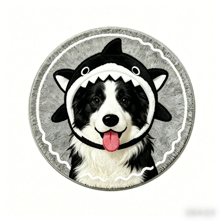 Playful Dog-Themed Round Area Rug