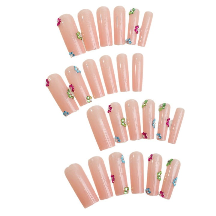 Artificial nail set with rhinestone accents Kalsten