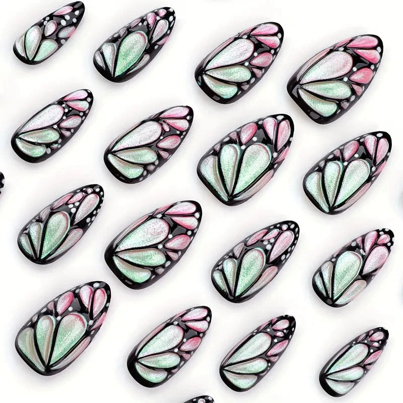 Artistic Butterfly-Inspired Nail Art Extensions Kalsten