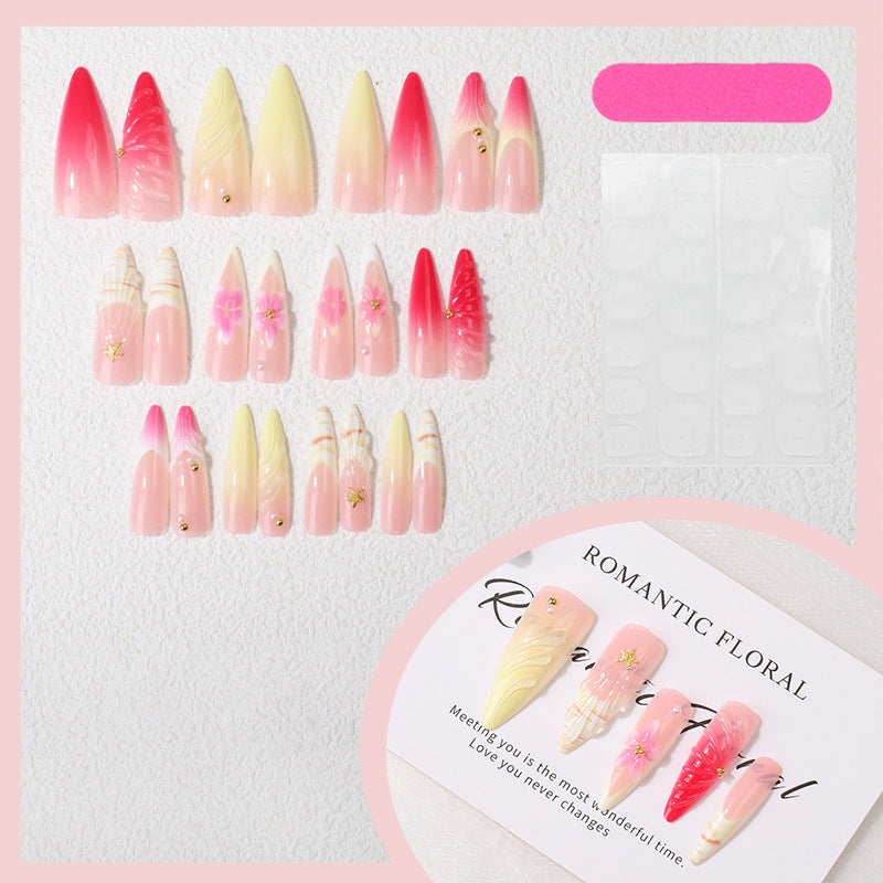 Romantic Floral Press-On Nail Tips Art Set Kalsten