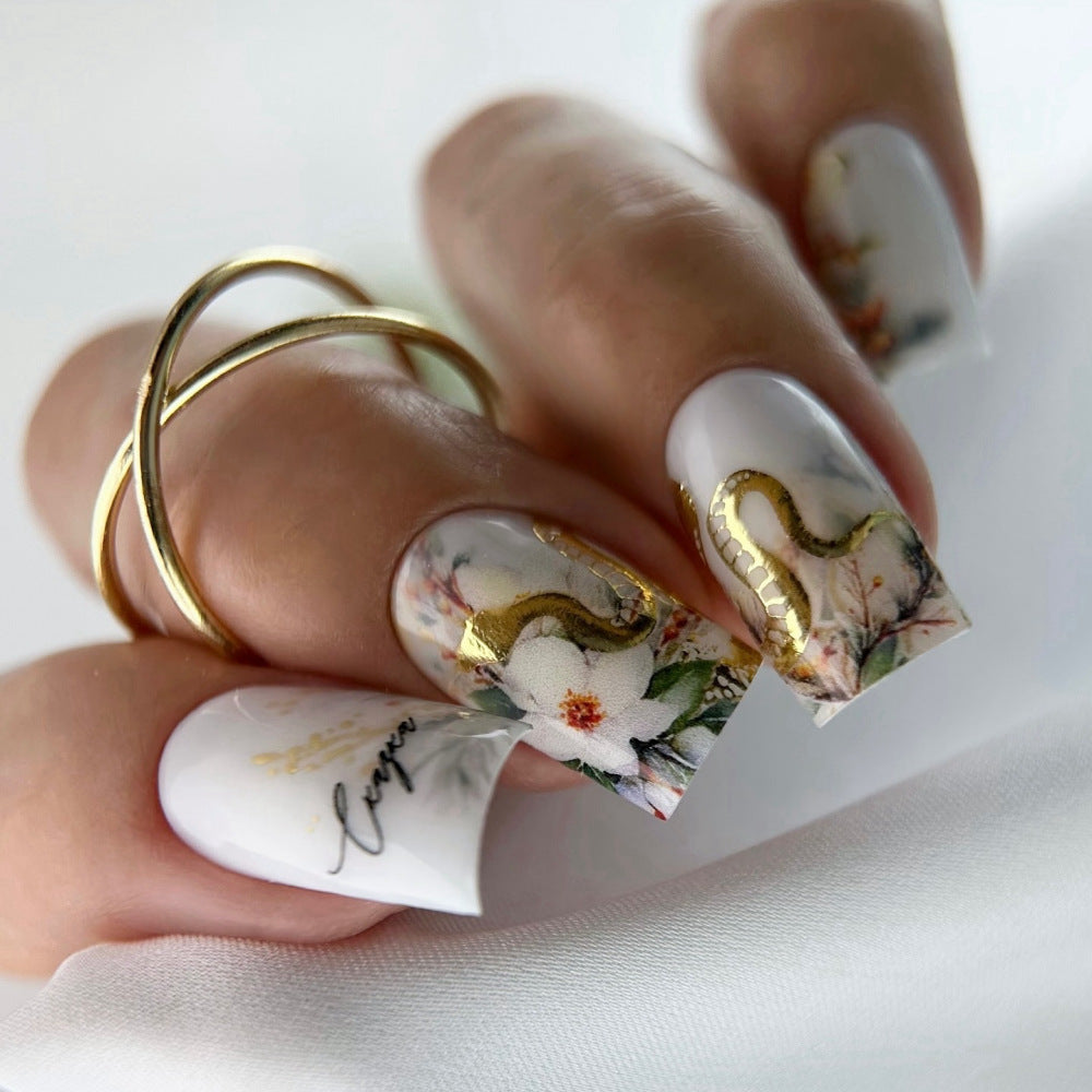 Artificial nails with floral and artistic design Kalsten