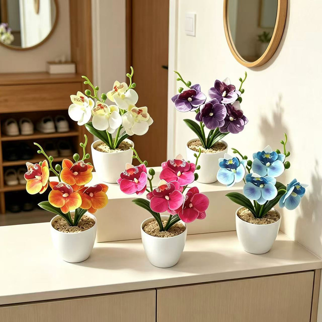 Elegant Synthetic Orchid Arrangement