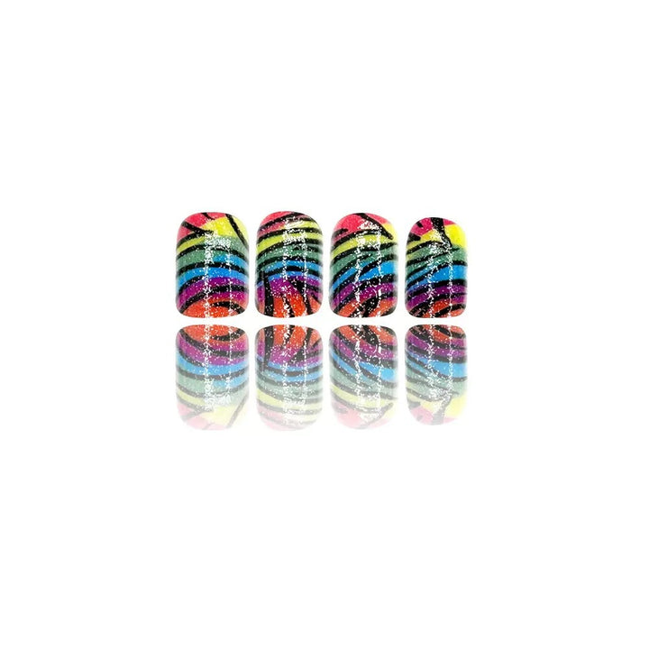 Creative nail art set with glittering rainbow pattern Kalsten