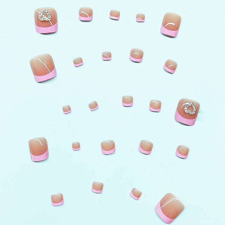 Nail art set with elegant heart accents Kalsten