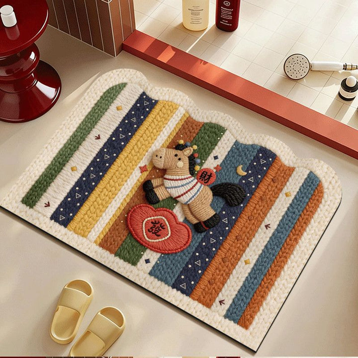 Cartoon-Themed Bath Mat