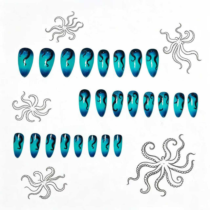 Creative Art Nails in Maritime Tentacle Design Kalsten