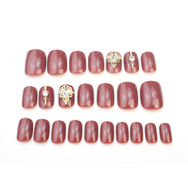 Elegant Decorative Press-On Nail Set 1790727123