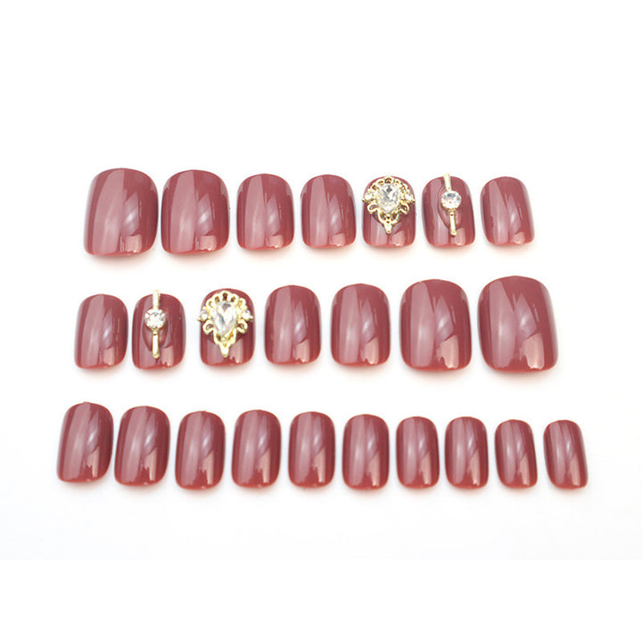 Elegant Decorative Press-On Nail Set 1790727123