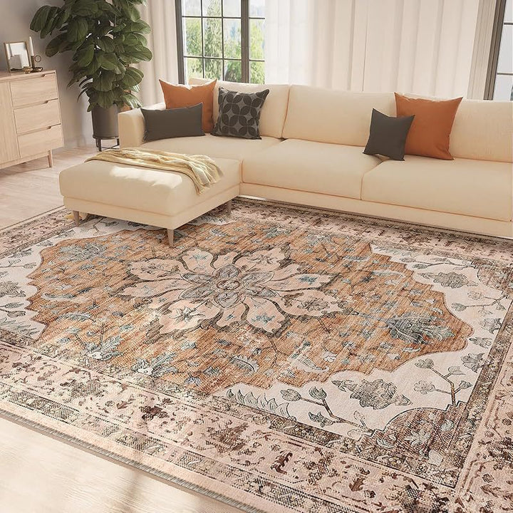Elegant Floral Pattern Area Rug Kalsten