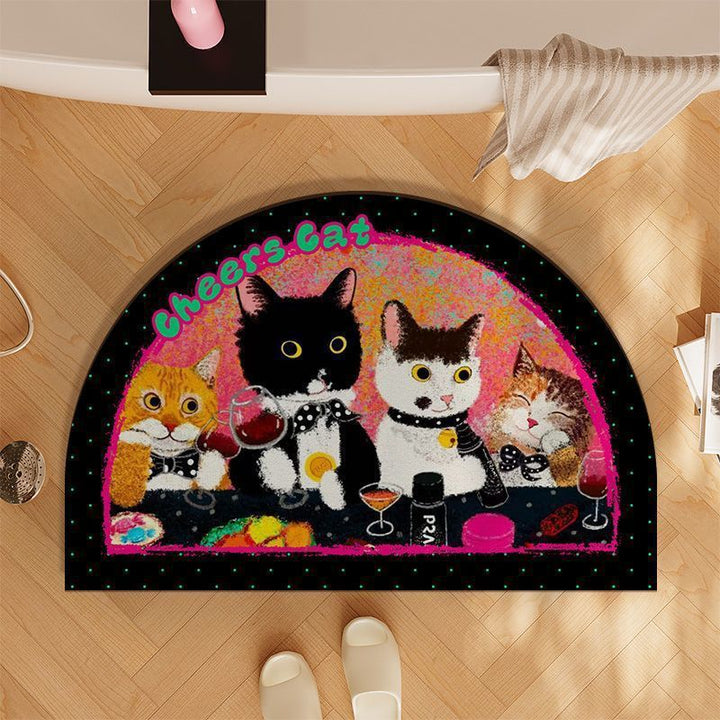 Cat-Themed Bath Mat Kalsten