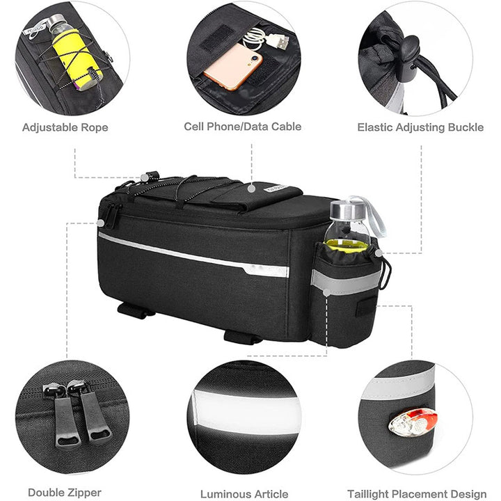 Multifunctional bicycle bag with insulated drink holder Kalsten