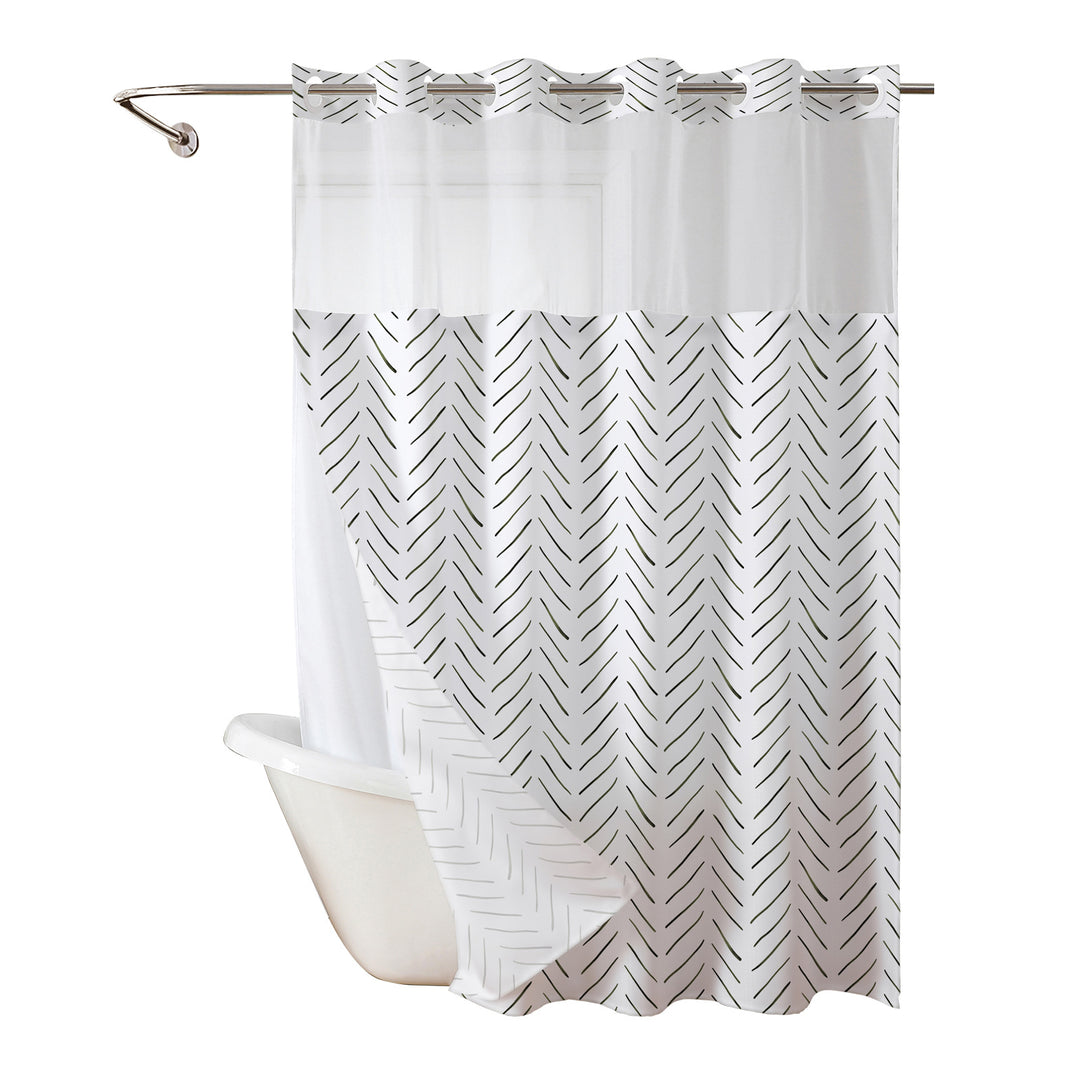 Herringbone Pattern Shower Curtain Kalsten