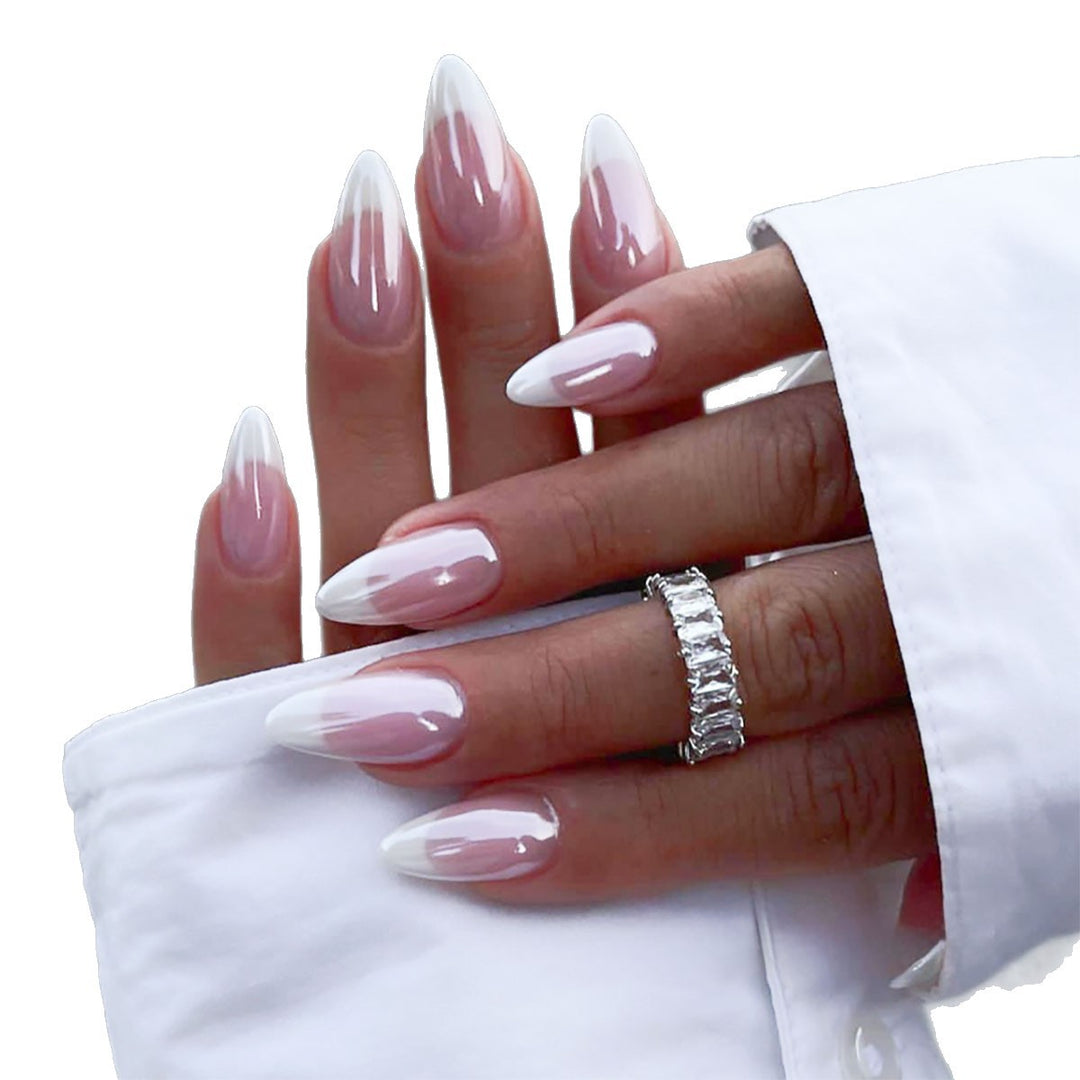 Glossy Almond-Shaped Press-On Nails Kalsten