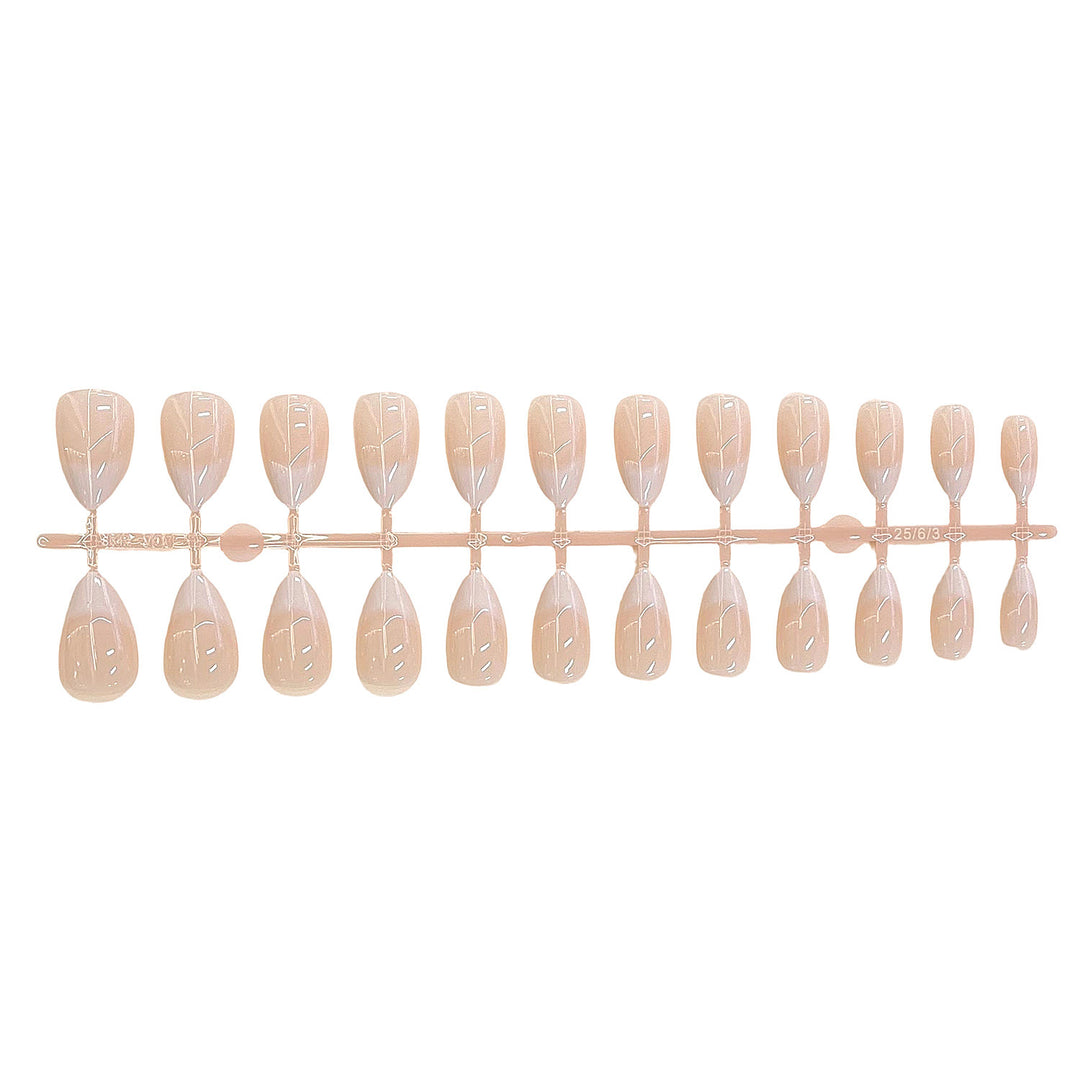 Natural French Tip Press-On Nail Set Kalsten