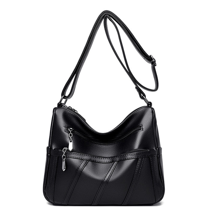 Elegant Zip-Detail Shoulder Bag Kalsten