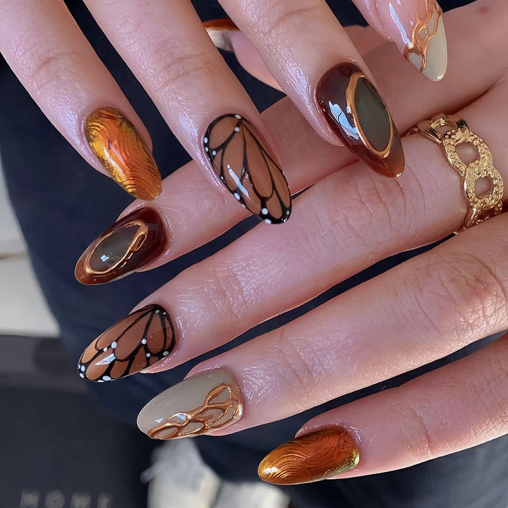 Premium Artificial Nail Set with Elegant Designs Kalsten
