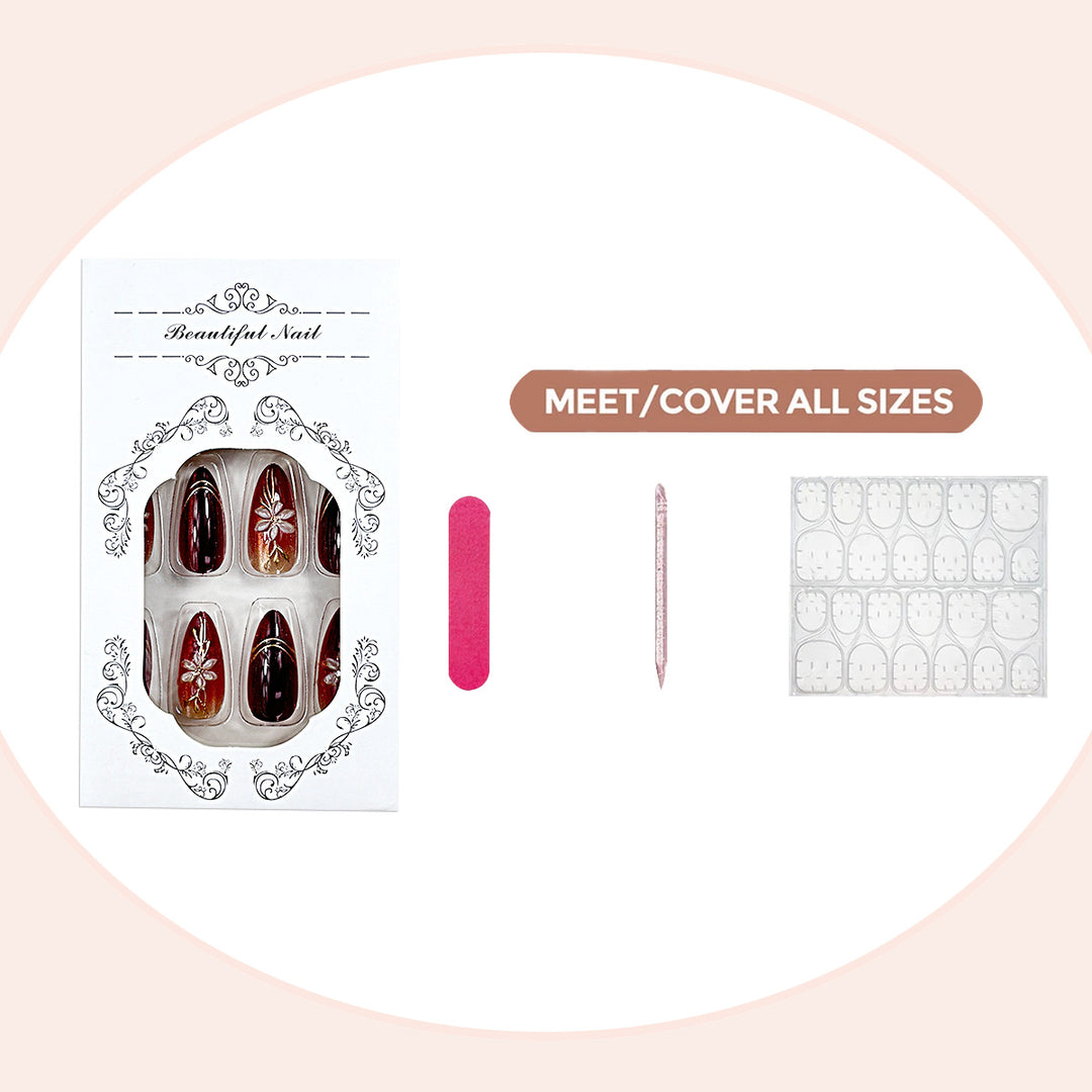 Decorative Press-On Nail Set Kalsten