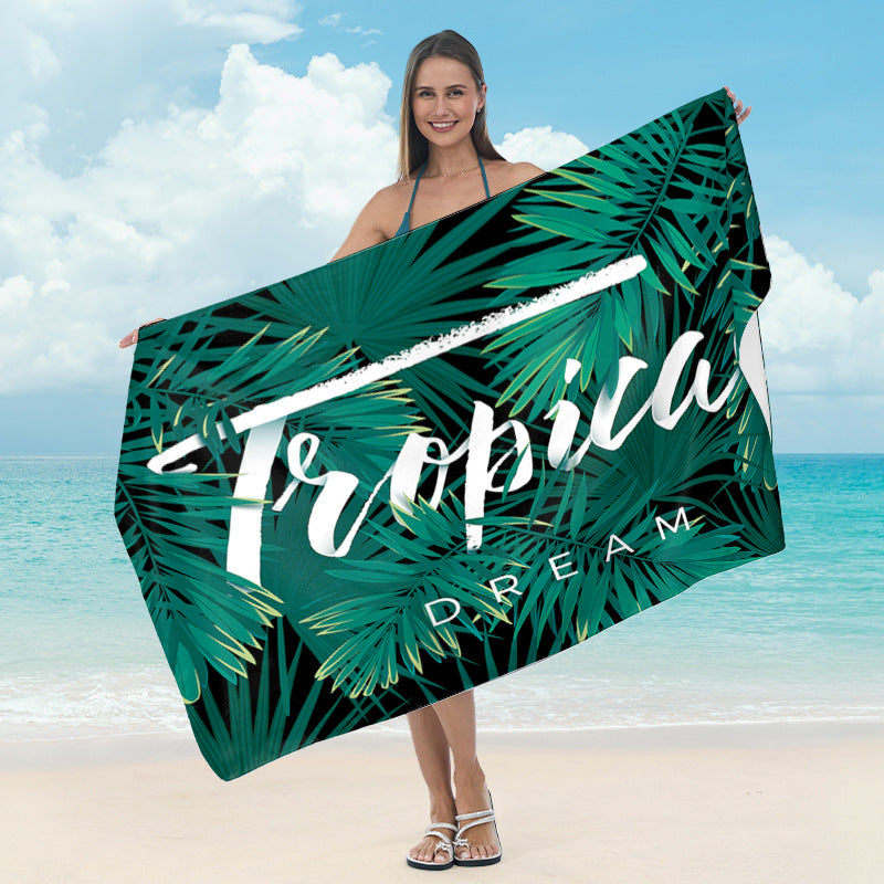 Beach towel with tropical palm leaf design Kalsten