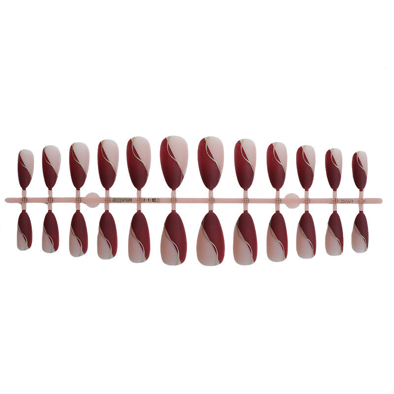 Nail art set with elegant wave patterns Kalsten