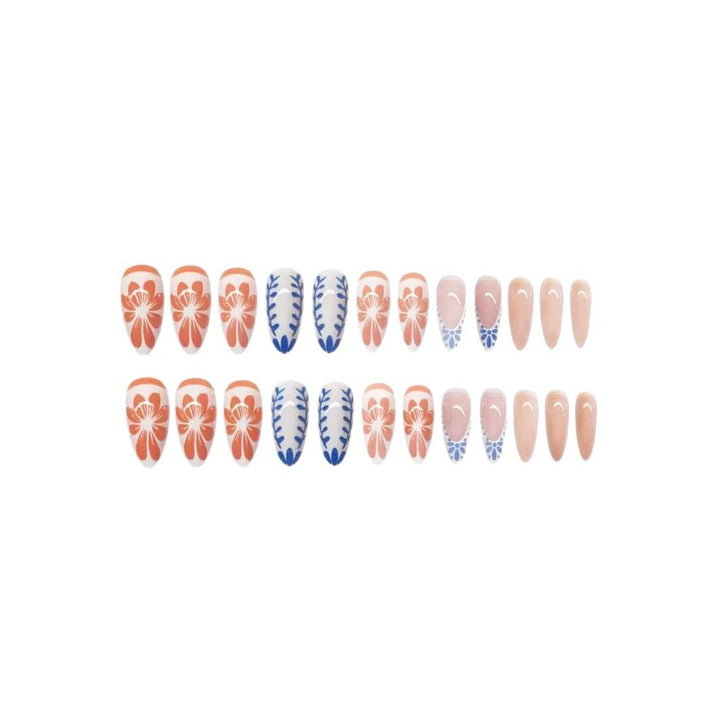 Floral Abstract Press-On Nail Set Kalsten