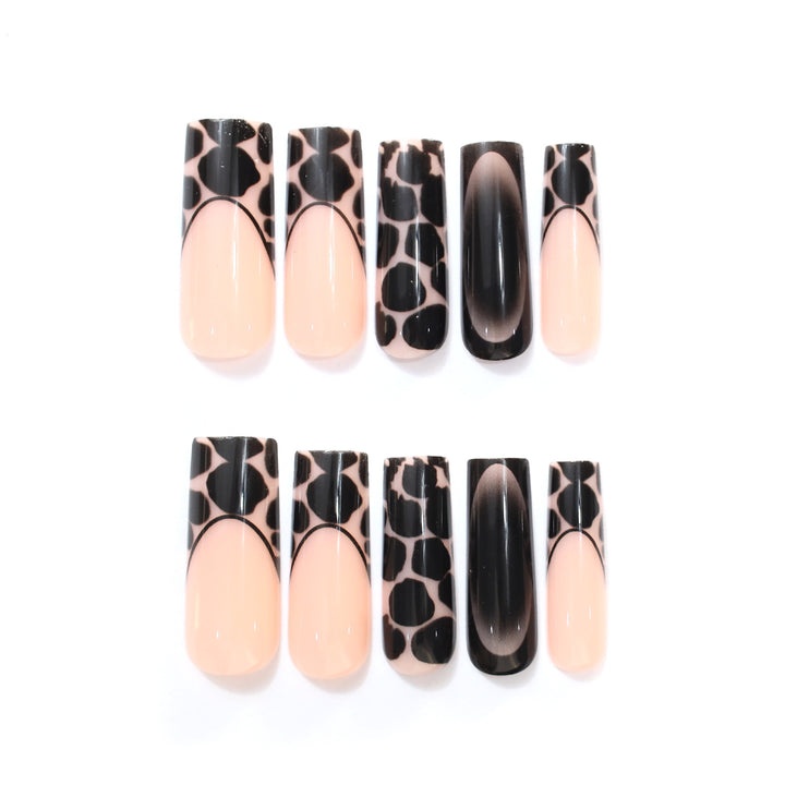 Artistic Leopard-Print Nail Enhancements Kalsten