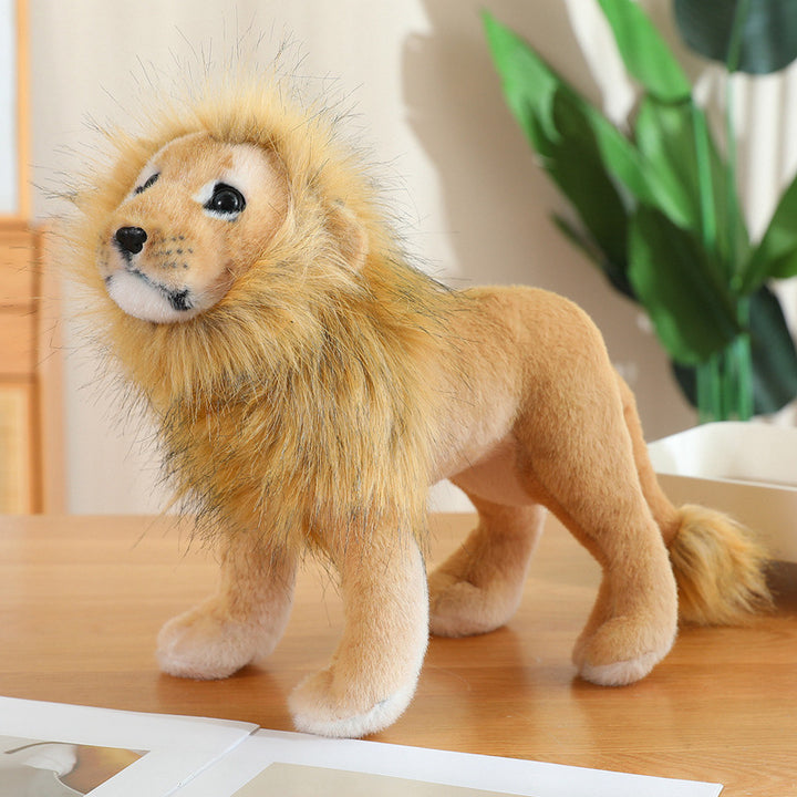 Realistic Standing Big Cat Plush Toy with Ultra-Soft Faux Fur and Poseable Legs Kalsten