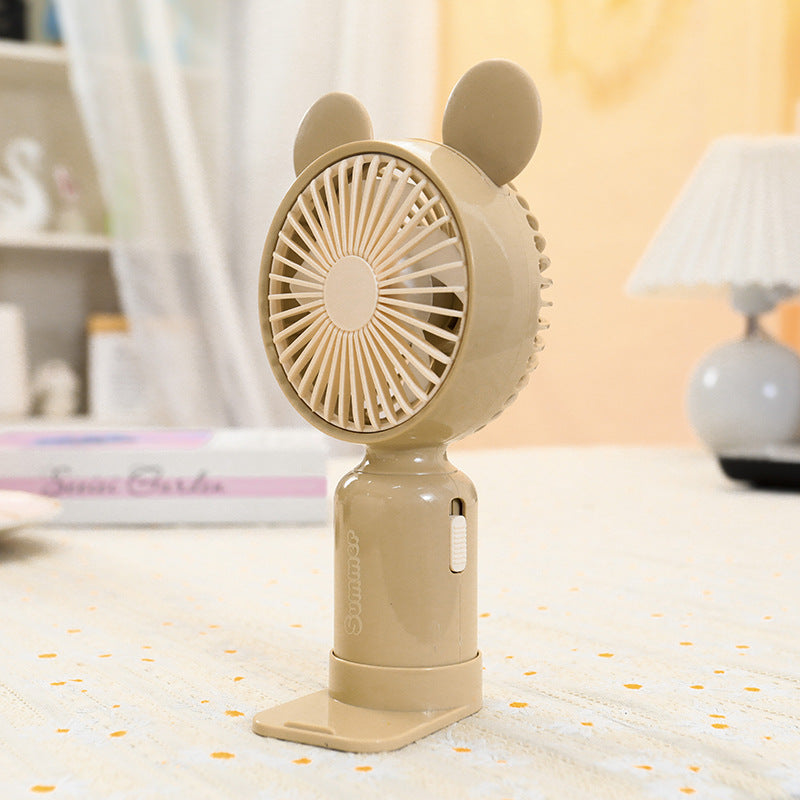Ladies portable mini hand fan with flexible mounting mechanism Kalsten