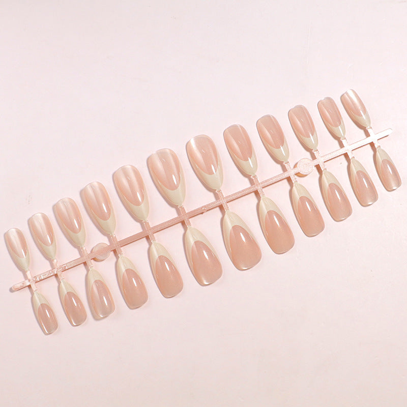 Glossy Long Almond-Shaped Press-On Nail Set Kalsten