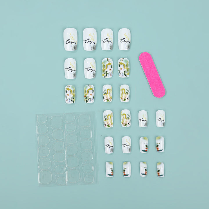 Artificial nails with floral and artistic design Kalsten