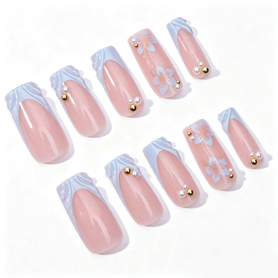 Decorative 3D Floral Press-On Nails Kalsten