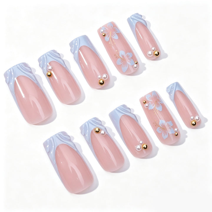 Decorative 3D Floral Press-On Nails Kalsten