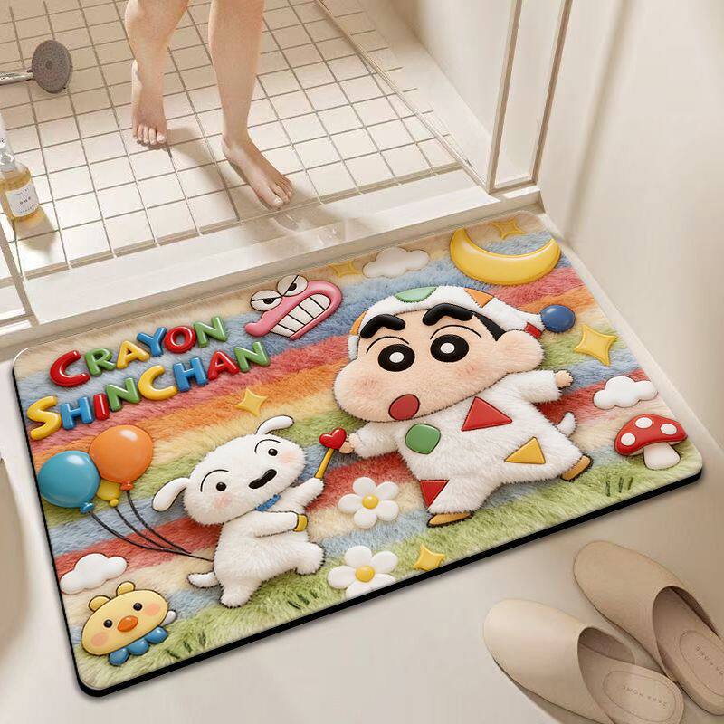 Cartoon Theme Plush Bath Mat