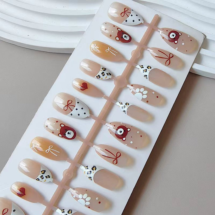 Artificial nails with animal and flower motifs Kalsten