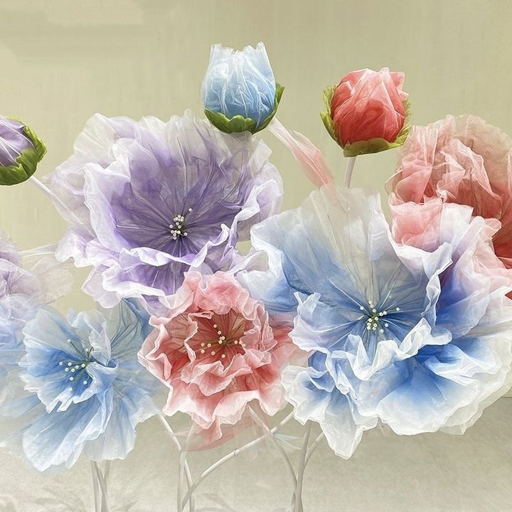 Decorative Transparent Floral Sculpture