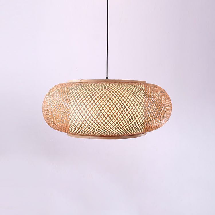 Woven Rattan Hanging Pendant Light