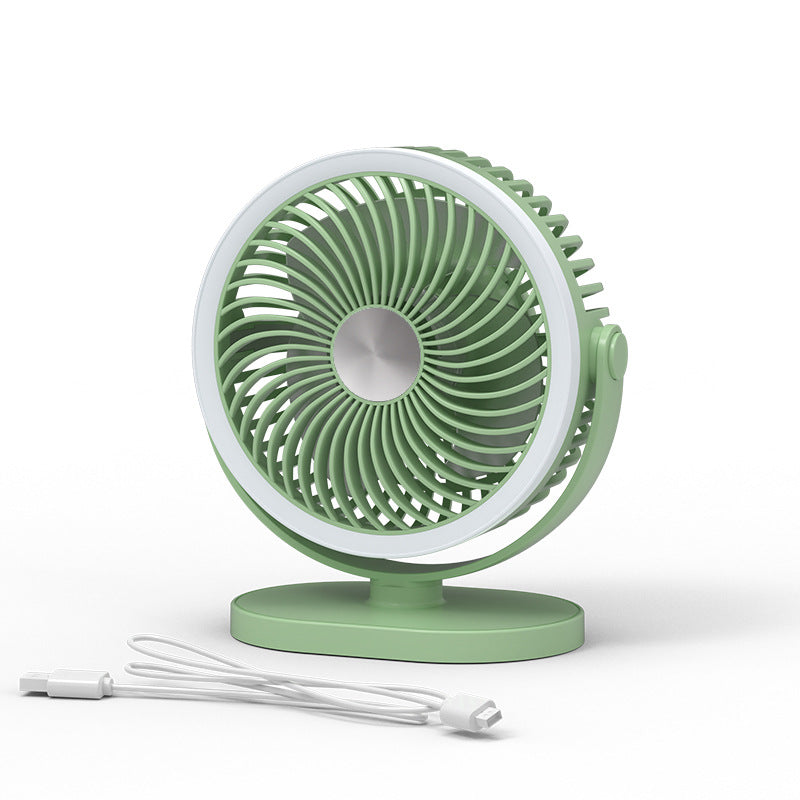 Ladies portable table fan with LED ring lighting Kalsten