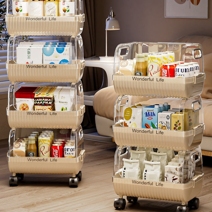 Multi-Tier Storage Organizer with Transparent Baskets Kalsten