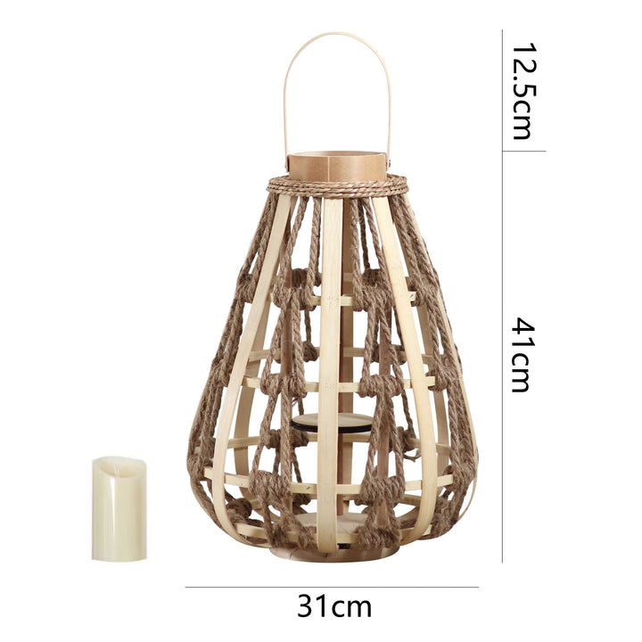 Decorative lantern made of rattan Kalsten
