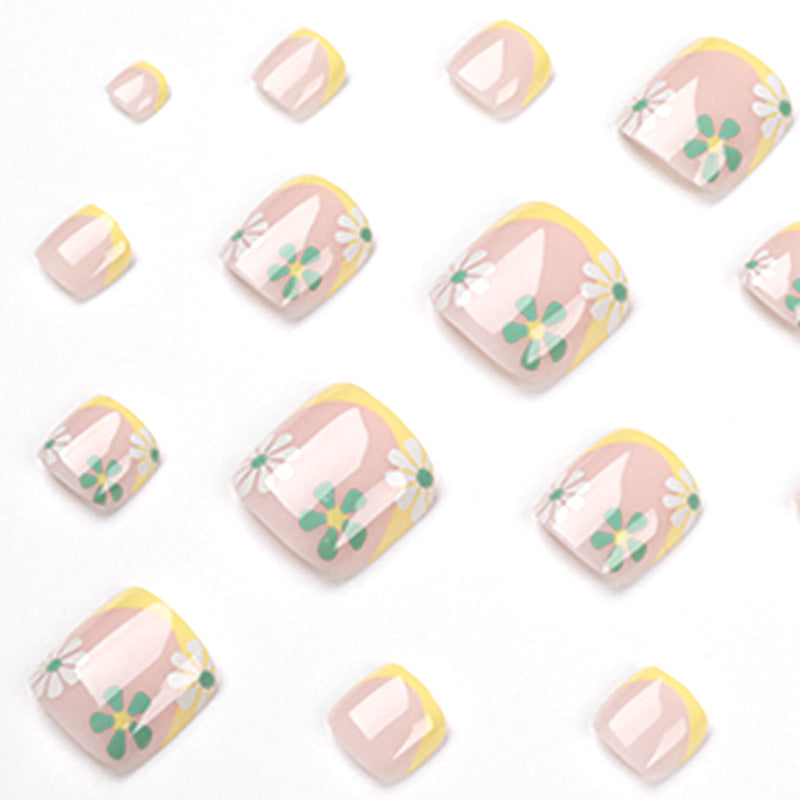 Creative toenail art with colorful flower accents Kalsten