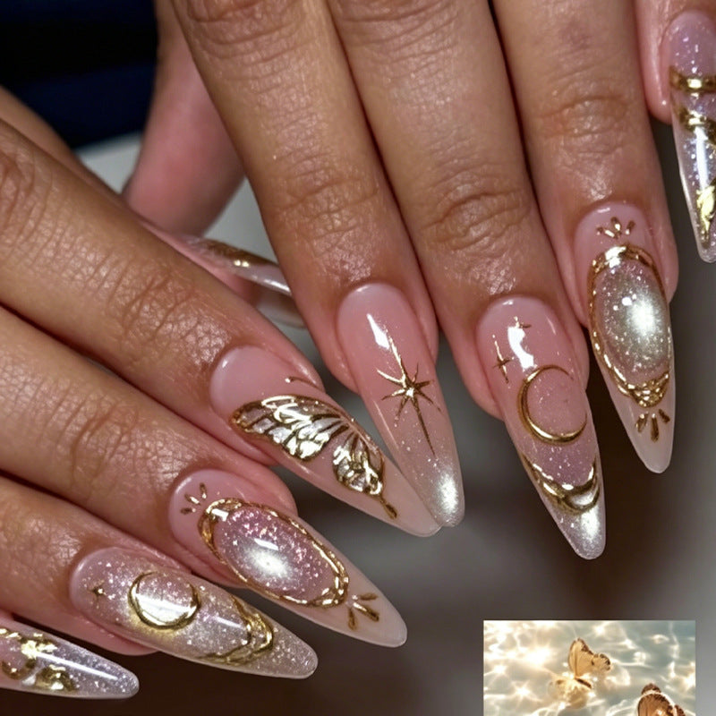 Premium Glitter Ombre Press-On Nails Kalsten