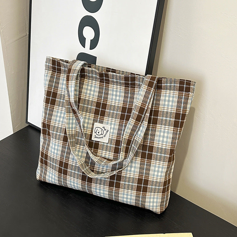 WoStylish Plaid Tote Bag Kalsten