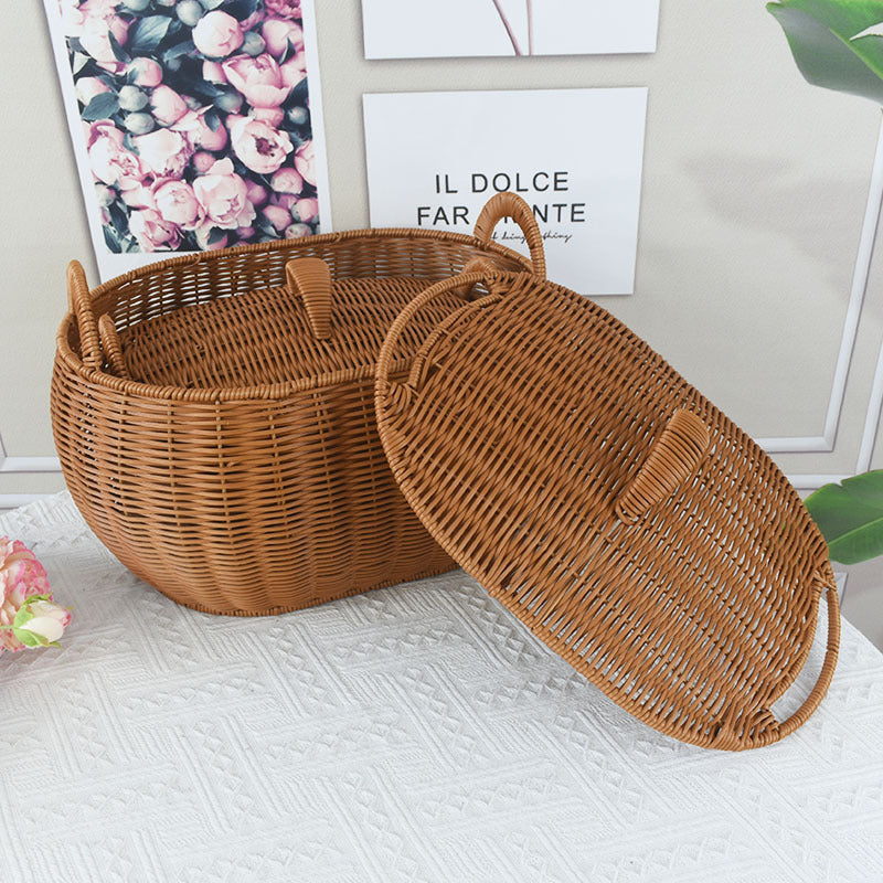 Handwoven Wicker Storage Basket Kalsten