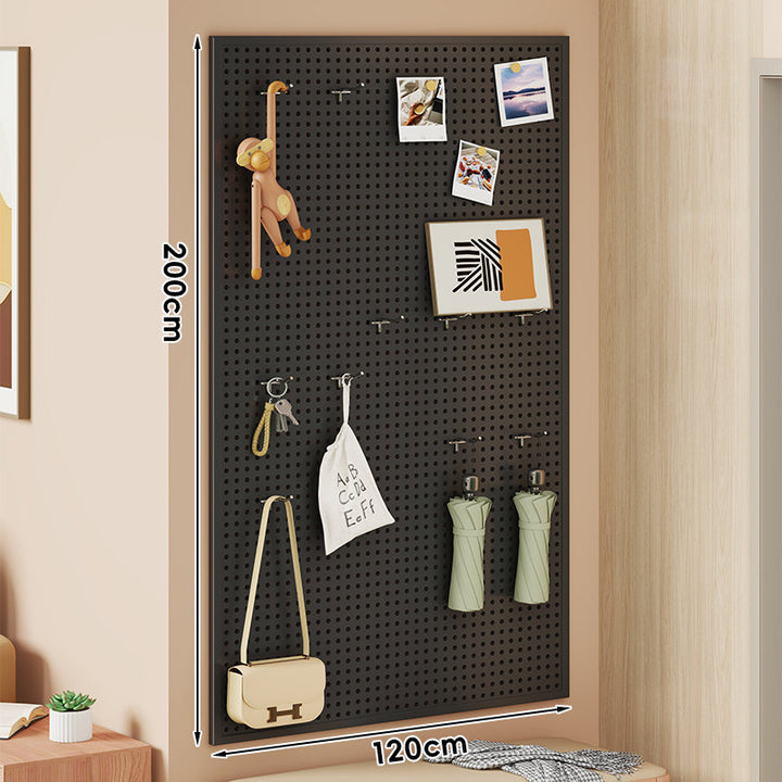 Wall-Mounted Perforated Metal Pegboard Organizer Panel