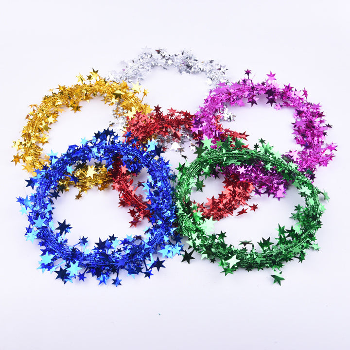Decorative Metallic Star Garland Kalsten