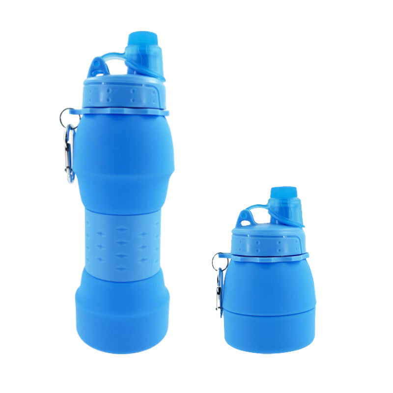 Women's collapsible silicone drinking bottle with practical clip Kalsten