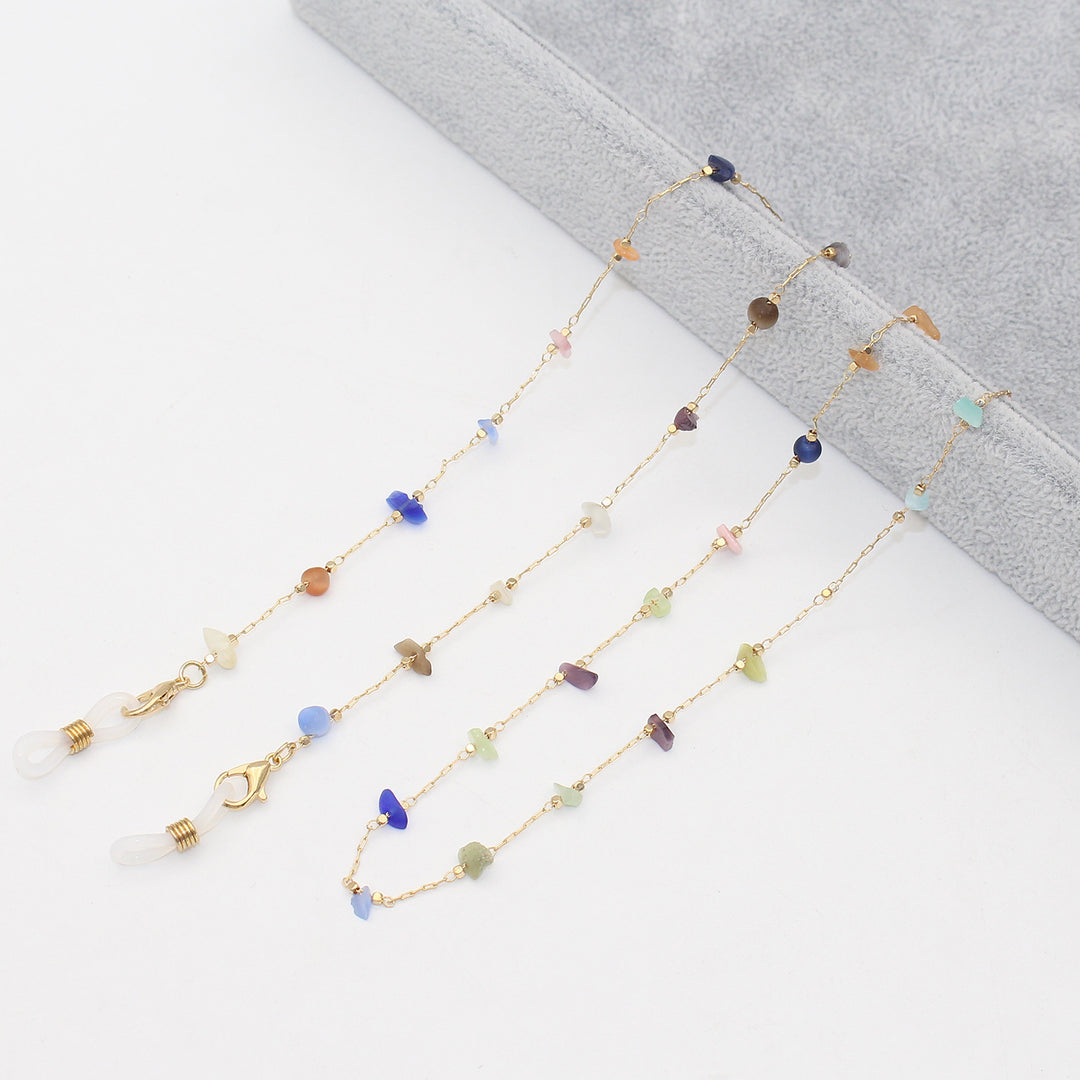 Elegant Crystal-Embellished Eyewear Chain Kalsten
