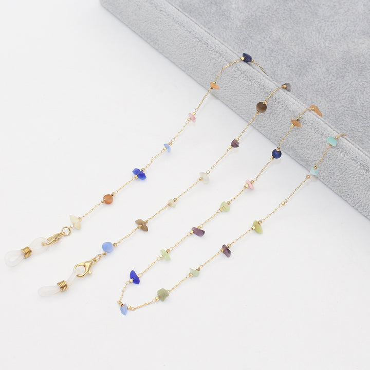 Elegant Crystal-Embellished Eyewear Chain Kalsten